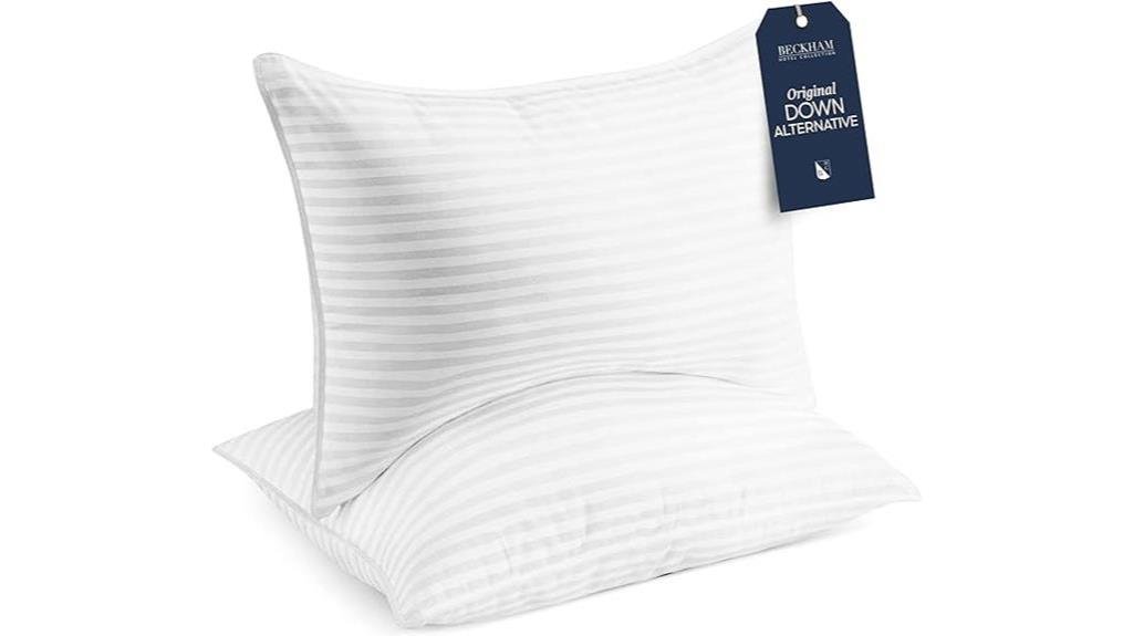luxurious hotel pillows by beckham