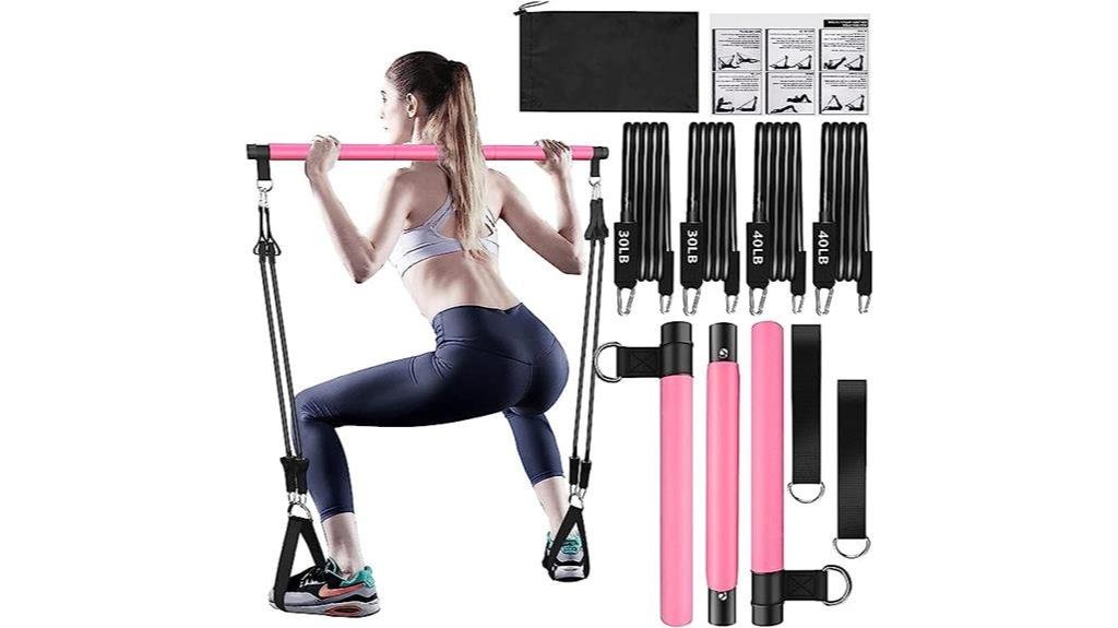 pilates bar kit with resistance bands