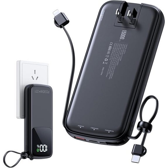 15000mAh Power Bank with PD 30W AC Plug