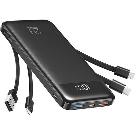 Charmast 20000mAh Power Bank with Cables 22.5W