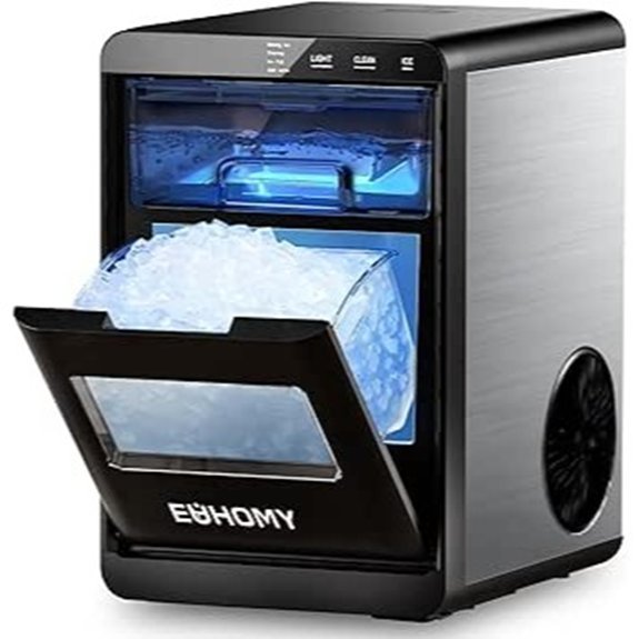 EUHOMY Nugget Countertop Ice Maker Self-Cleaning