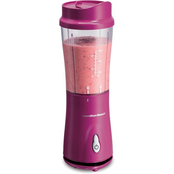 Hamilton Beach Portable Blender 14 oz Raspberry