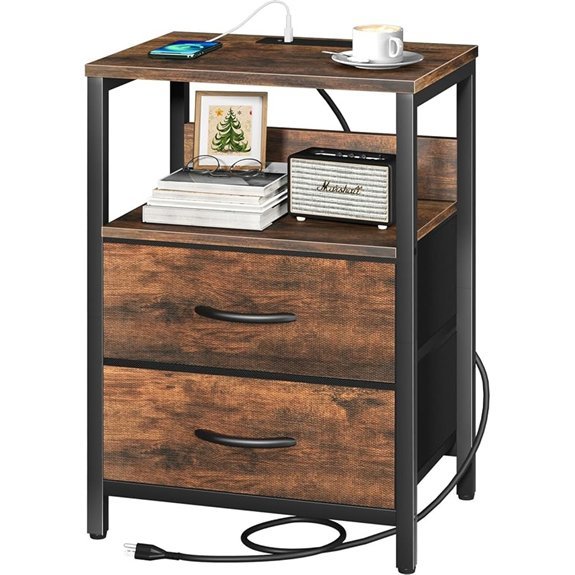 Yoobure Nightstand with Charging Station and USB