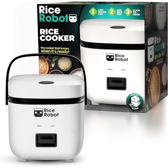 Rice Robot Personal Rice Cooker with Steamer Tray