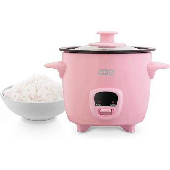 DASH Mini Rice Cooker with Removable Pot Pink