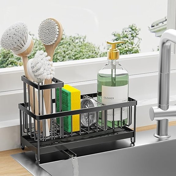 Cisily Sink Sponge Holder and Caddy Organizer