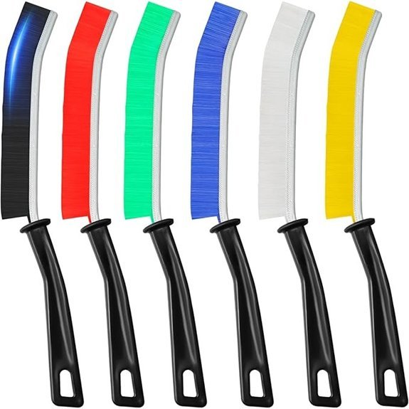 6Pcs Hard Bristle Crevice Brush Set