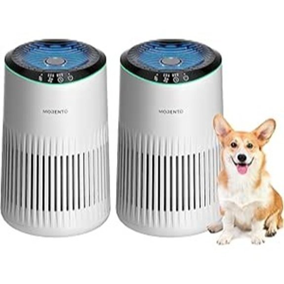 Two-Pack Quiet Bedroom Air Purifiers with Fragrance
