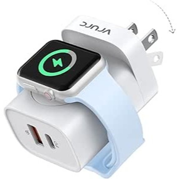 VRURC 3-in-1 Wireless Apple Watch & Phone Charger