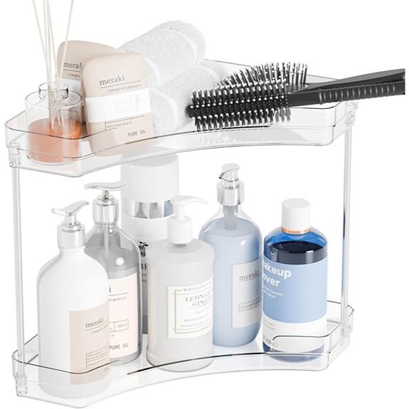 Yieach 2-Tier Corner Bathroom Organizer Shelf