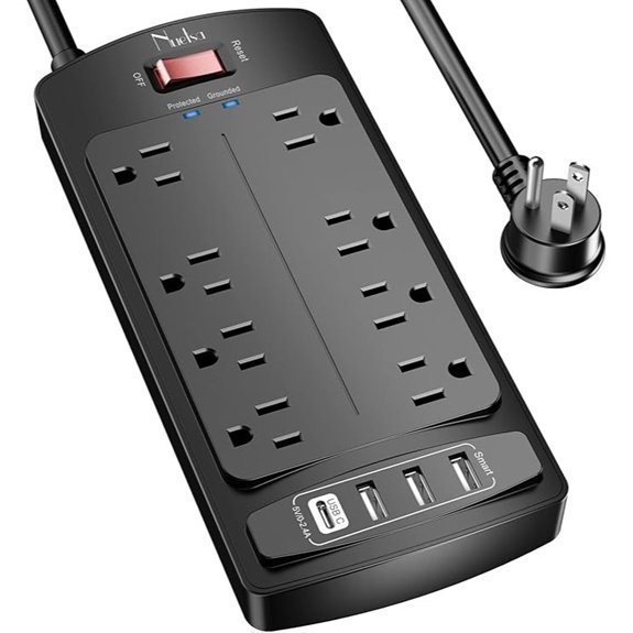 Nuetsa Surge Protector Power Strip with USB 6ft
