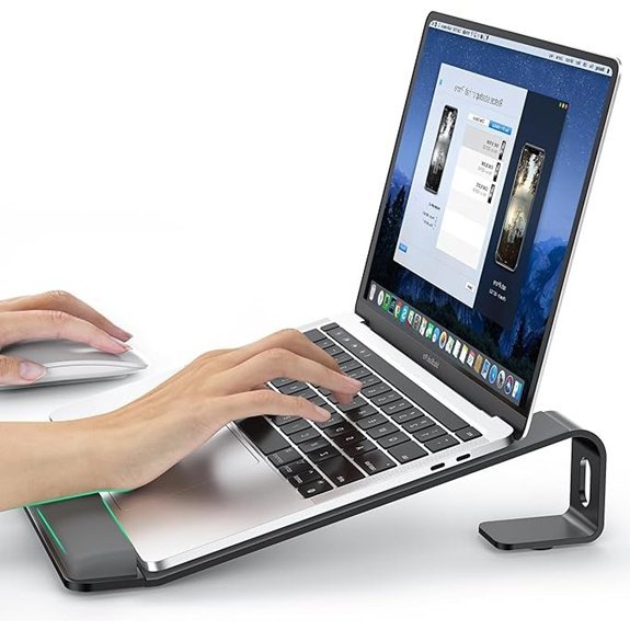Ergonomic Metal Laptop Stand with Wrist Support (10-17)