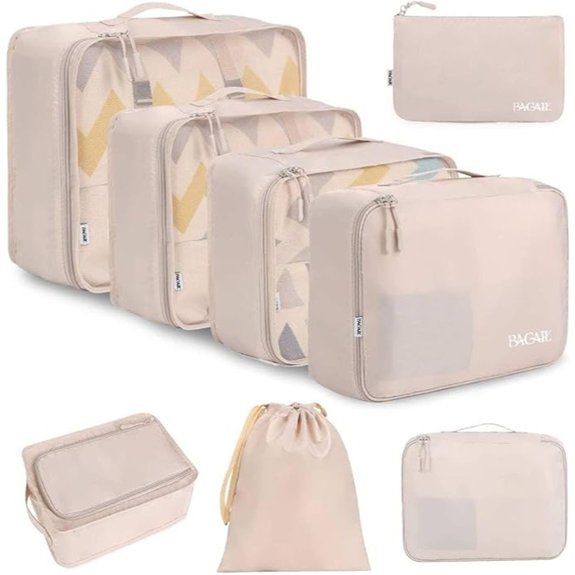 BAGAIL 8-Piece Packing Cubes Luggage Organizers