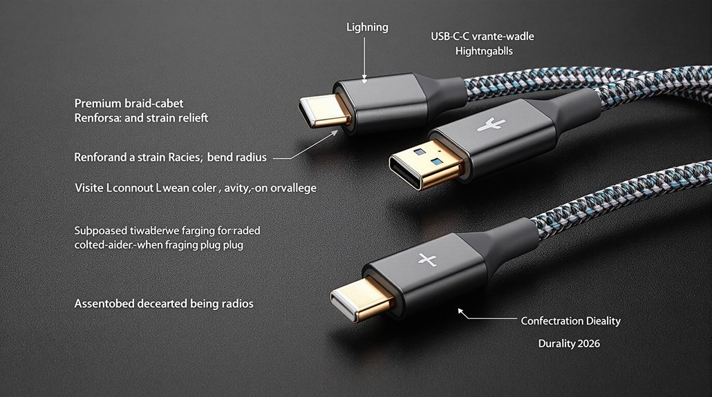 braided reinforced durable charging cables