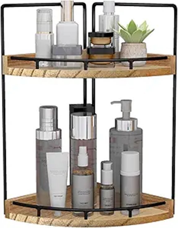 Dorhors 2-Tier Bathroom Counter Organizer (Brown)