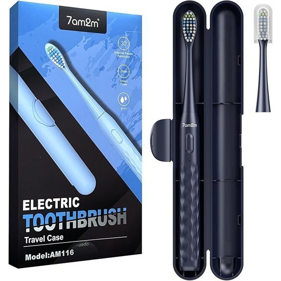 7AM2M Sonic Electric Toothbrush Navy Compact