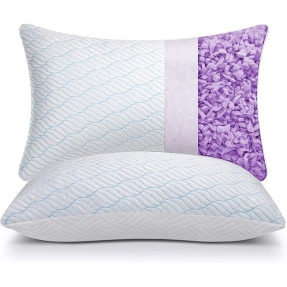 Cooling Memory Foam Pillows Set of 2 Queen