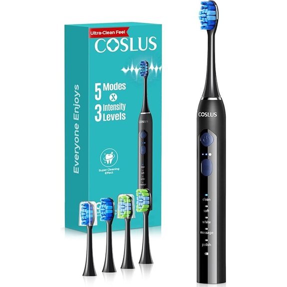 COSLUS C30 Electric Toothbrush: 3 Intensities 5 Modes