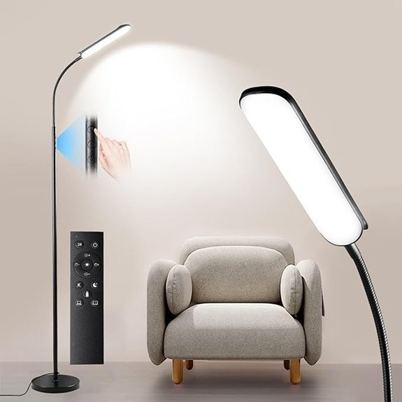 Dimmable LED Floor Lamp with Remote Control