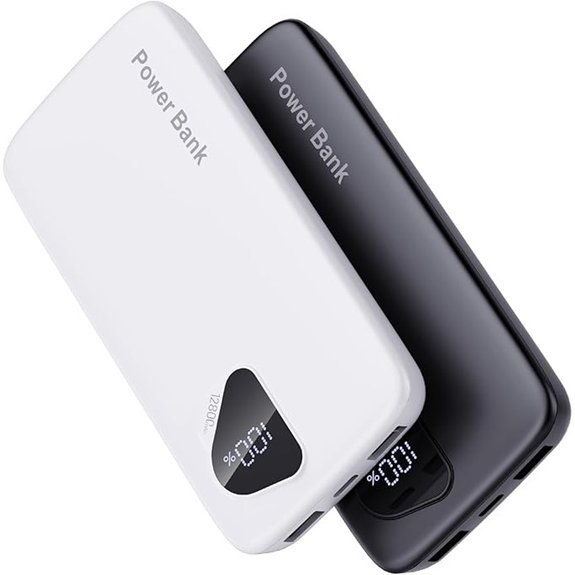 2-Pack 12800mAh Portable Charger with Built-in Cables