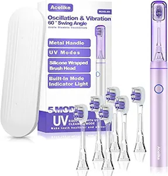 Electric Toothbrush with UV 5 Modes 6 Heads