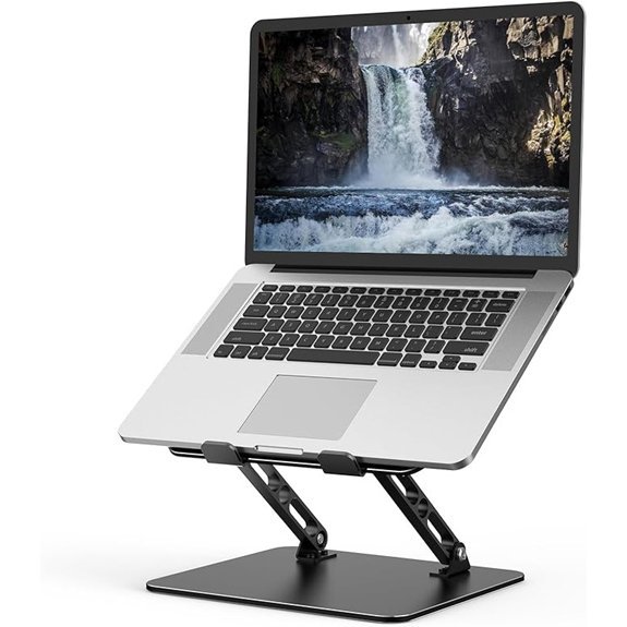 Adjustable Laptop Stand for Desk Foldable Metal Riser