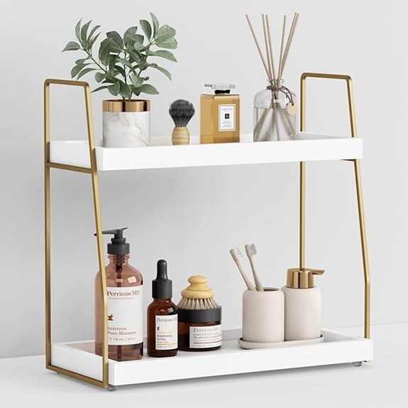 Forbena 2-Tier Wood Countertop Bathroom Organizer
