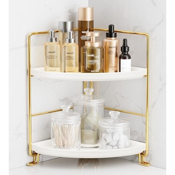 FSyueyun 2-Tier Corner Counter Organizer (Gold)