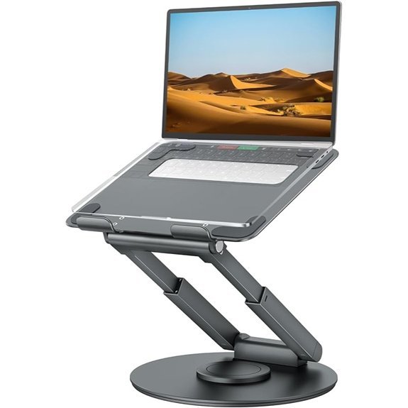 Tounee Telescopic Laptop Stand for 10-17 Laptops Gray