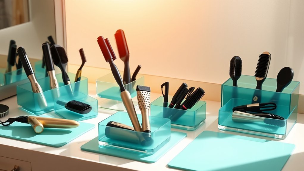 hair tool organizers and mats