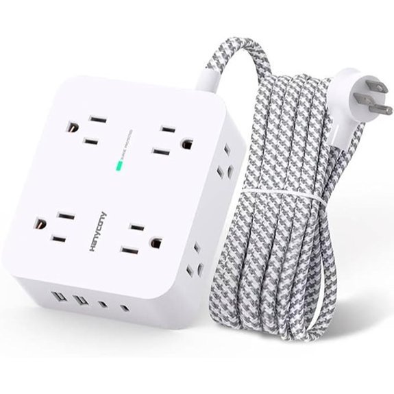 HANYCONY 8-Outlet Surge Protector with USB-C