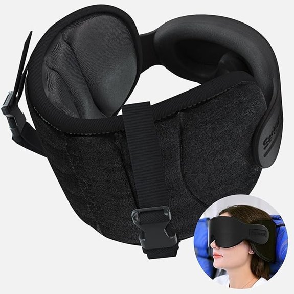 Airplane Travel Pillow with Eye Mask
