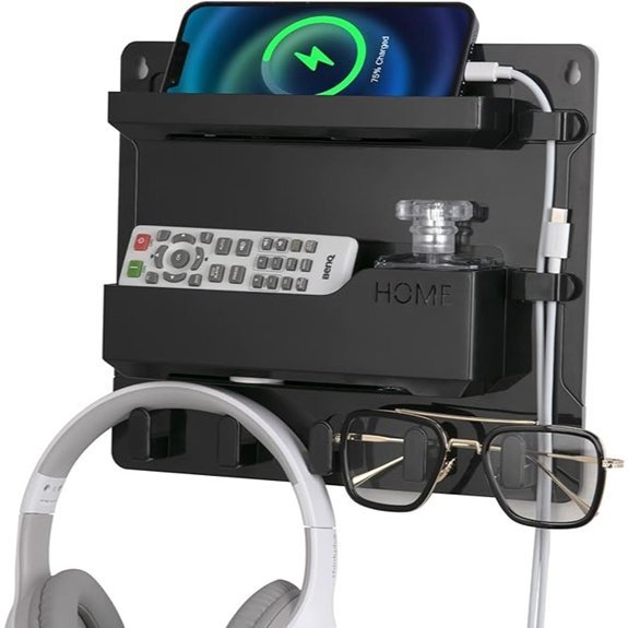 JUMEIHUI Wall Mount Shelf Organizer with Hooks