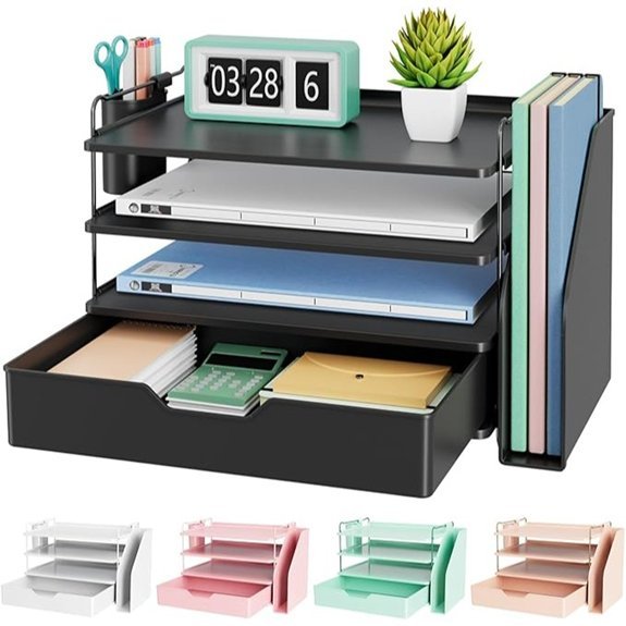 Kitsure 4-Tier Desk Organizer with Drawer