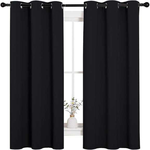 Nicetown Blackout Curtains Thermal Insulated 2 Panels 42x63