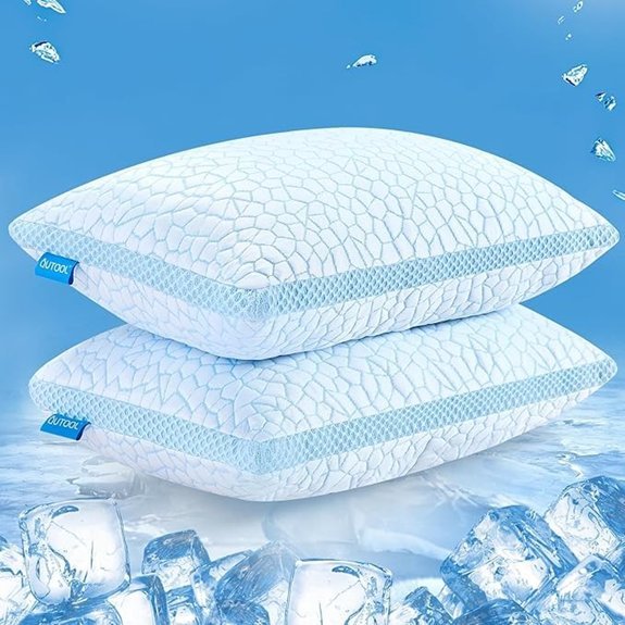 QUTOOL Double Sided Cooling Pillow Set Queen