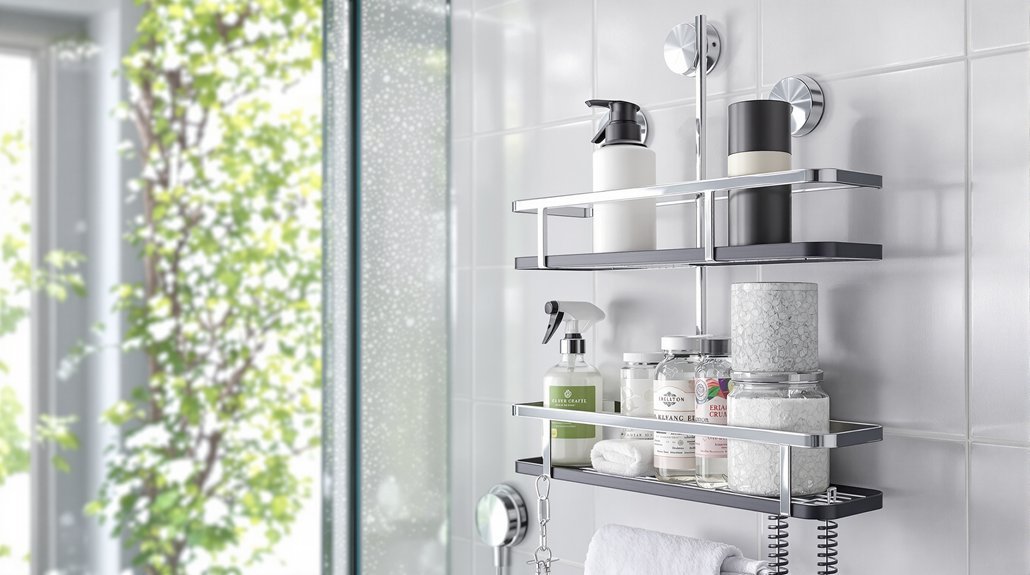 rust resistant shower caddy specs