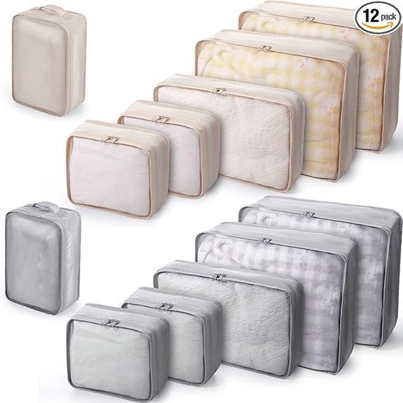 Shappy 12-Piece Travel Packing Cubes Set