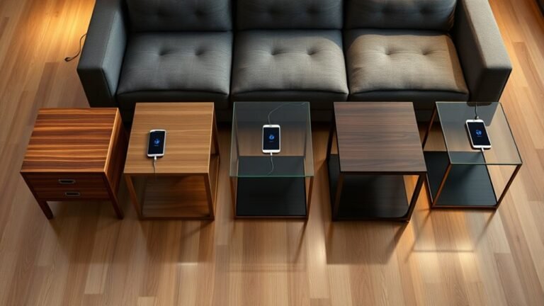 side tables with chargers