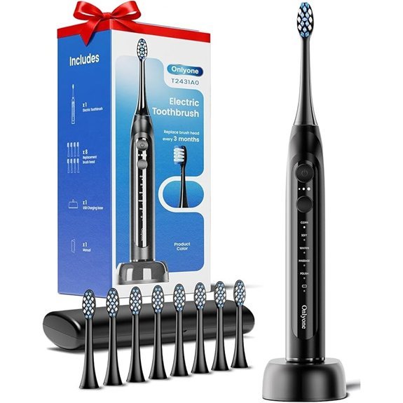 Onlyone Sonic Electric Toothbrush with 8 Heads