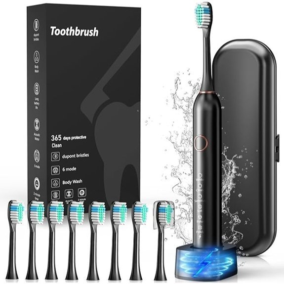 Sonic Electric Toothbrush with 8 Heads 6 Modes