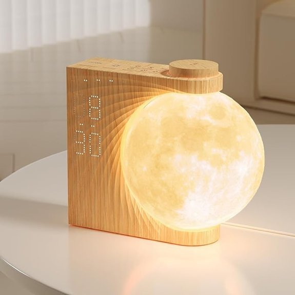 Sunrise Alarm Clock with Moon Light and Snooze