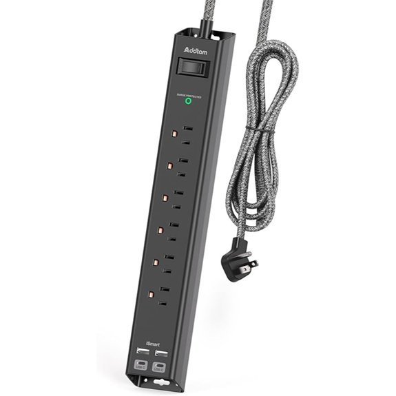 Addtam Surge Protector Power Strip with USB-C Ports