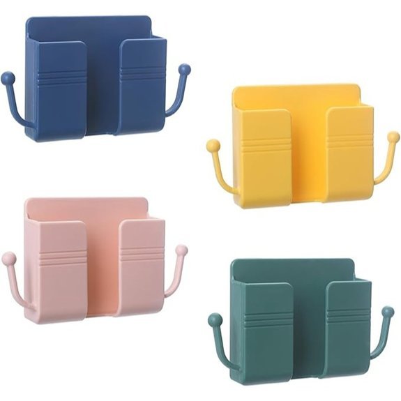 4Pcs Wall Mount Phone Holder and Charging Stand