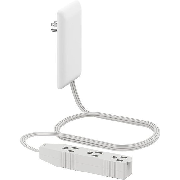 LIDER Flat-Face 3-Receptacle Outlet Extender White