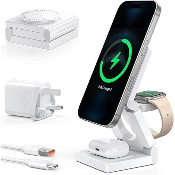 3‑in‑1 Foldable Magnetic Wireless Charging Station 18W