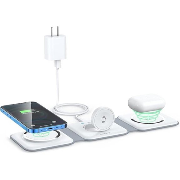 Wireless Charger 3‑in‑1 Magnetic Travel Station (iPhone iWatch AirPods)