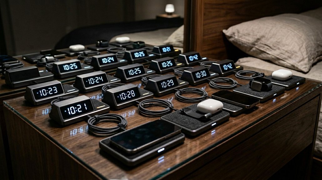 top nightstand charging clocks