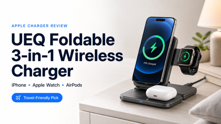 3-in-1 Wireless Charging Station for Apple Devices That Folds for Travel