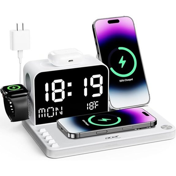 Acer 7-in-1 Wireless Charging Station with Clock
